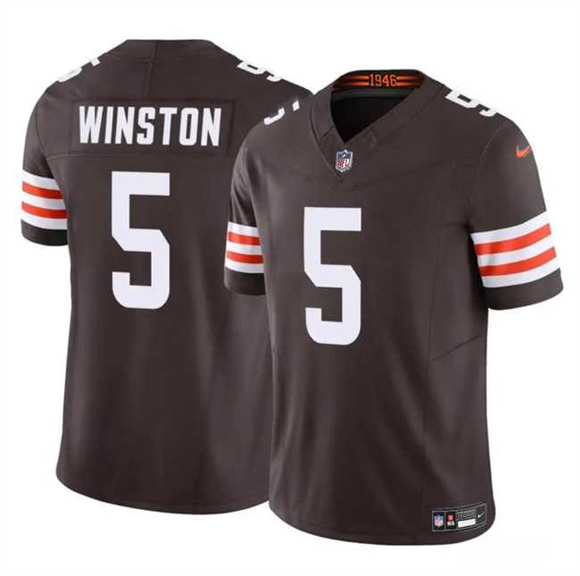 Men & Women & Youth Cleveland Browns #5 Jameis Winston Brown 2023 F.U.S.E Vapor Limited Stitched Jersey->cincinnati bengals->NFL Jersey